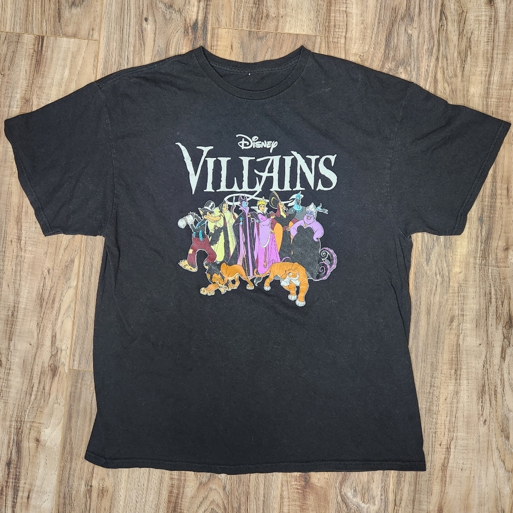 Disney Vintage 90s Villains Graphic Tee Black Unisex T-Shirt Tee XL Lion King